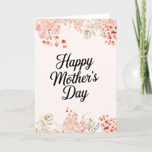 Elegant floral Mum Happy Mothers Day Card