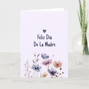 Elegant floral Mum Spanish Happy Mothers Day Card