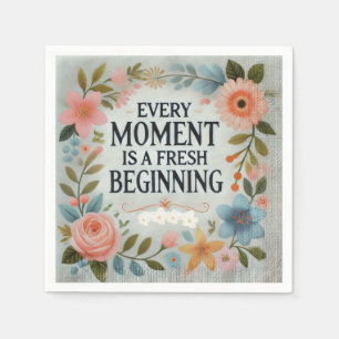 Elegant Floral Napkin – Beautiful Quote Accessory