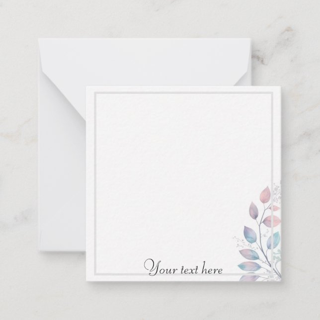  elegant  floral note card (Front)