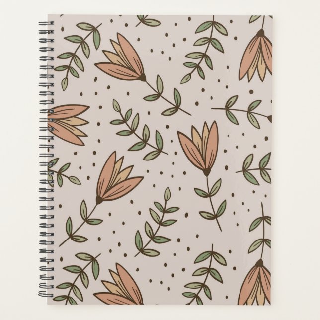 Elegant Floral Notebook Planner (Front)