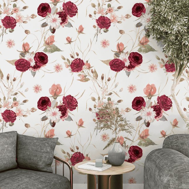 Elegant floral orange and maroon flowers  wallpaper (Creator Uploaded)