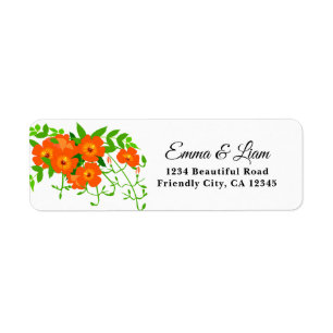 Elegant Floral Orange Flower Wedding