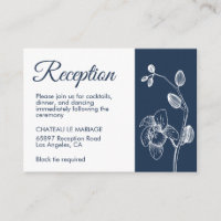Elegant floral orchids modern simple reception