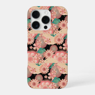 Elegant Floral Ornament Spring Peach Garden Boho iPhone 16 Pro Case