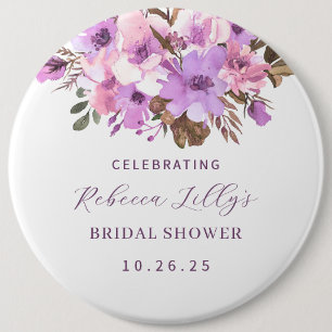 Elegant Floral Paper  6 Cm Round Badge