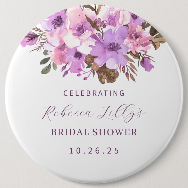 Elegant Floral Paper  6 Cm Round Badge (Front)