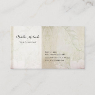 Elegant Floral Parchment for Any Profession Business Card