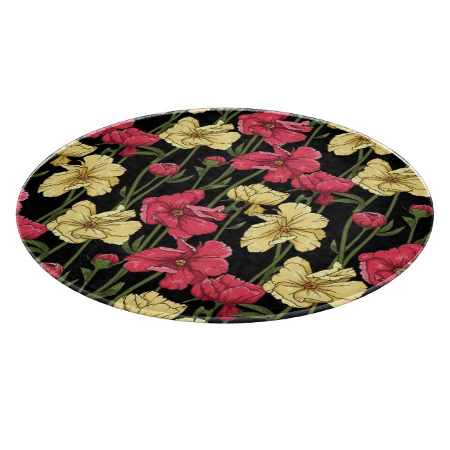 Elegant floral pattern 2 cutting board (Corner)