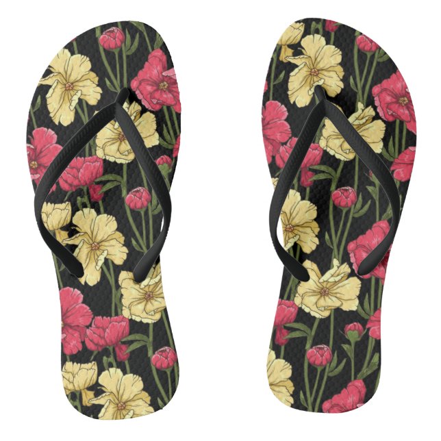 Elegant floral pattern 2 jandals (Footbed)