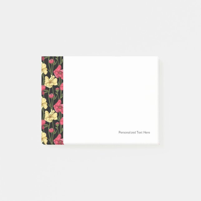 Elegant floral pattern 2 post-it notes (Front)