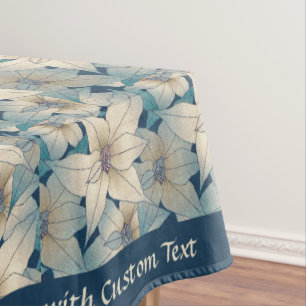 Elegant Floral Pattern Beautiful Romantic Flowers Tablecloth