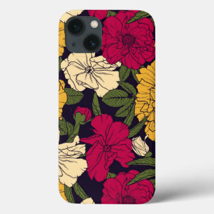 Elegant floral pattern iPhone 13 case