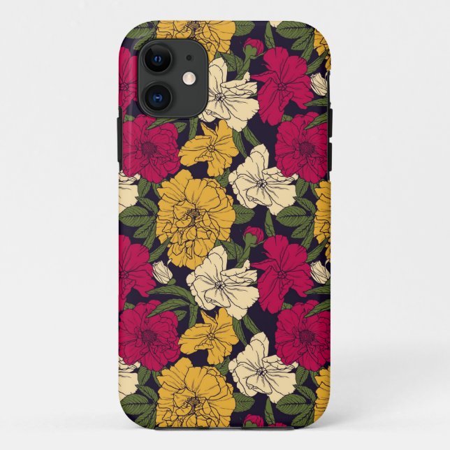 Elegant floral pattern Case-Mate iPhone case (Back)