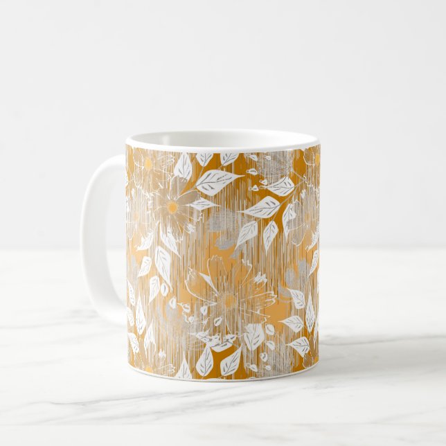 Elegant floral pattern.  coffee mug (Front Left)