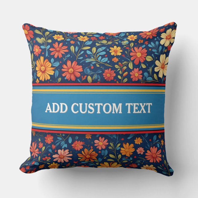 Elegant Floral Pattern Cushion (Front)
