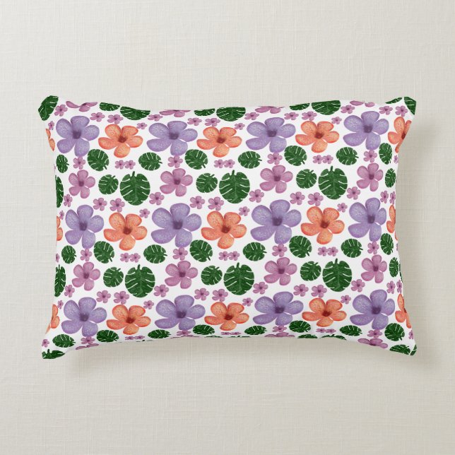 Elegant floral pattern  decorative cushion (Front)