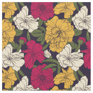 Elegant floral pattern fabric