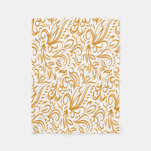 Elegant Floral Pattern Fleece Blanket
