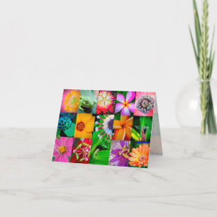 Elegant Floral Pattern Garden Tropical Flowers Card