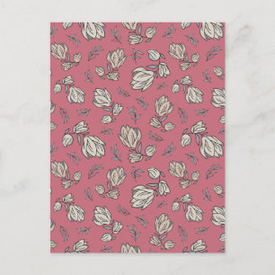 Elegant Floral Pattern Holiday Postcard