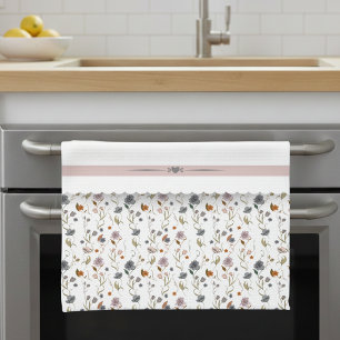 Elegant Floral Pattern Housewarming Kitchen Towel