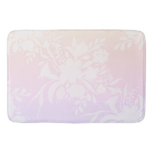 Elegant floral pattern in pastel colors laptop sle bath mat