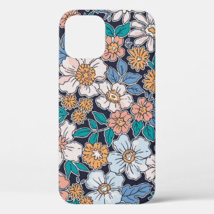 Elegant floral pattern in small hand draw flower.  iPhone 12 case