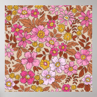 Elegant floral pattern in small hand draw flowers.
