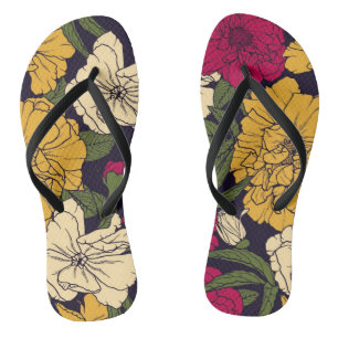Elegant floral pattern jandals