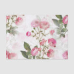 Elegant Floral Pattern of Pink Flowers Tissue Paper<br><div class="desc">This beautiful tissue paper perfect for her has an elegant floral pattern of pink flowers and green leaves. Can use for all occasions and holidays including weddings,  Mother's Day and birthdays.</div>