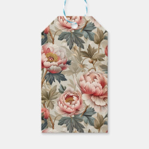 Elegant floral pattern. Pale pink peonies Gift Tags