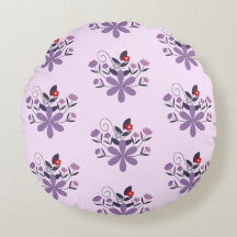 Elegant floral pattern purple violet grey red