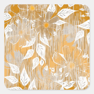 Elegant floral pattern.  square sticker