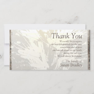 Elegant Floral Pattern Sympathy Thank you P card 2