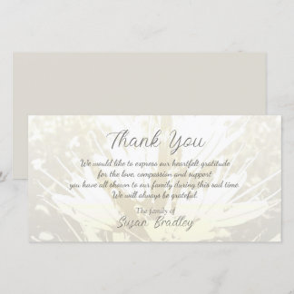 Elegant Floral Pattern Sympathy Thank you P card 2