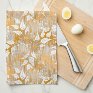 Elegant floral pattern.  tea towel