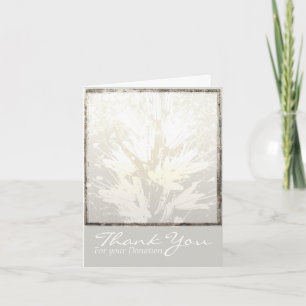 Elegant Floral Pattern Thank you for your Donation Card
