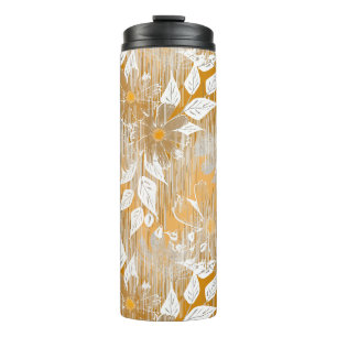 Elegant floral pattern. thermal tumbler