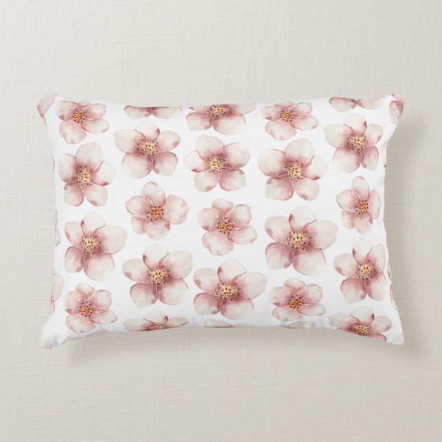 Elegant floral pattern throw pillows (Front)