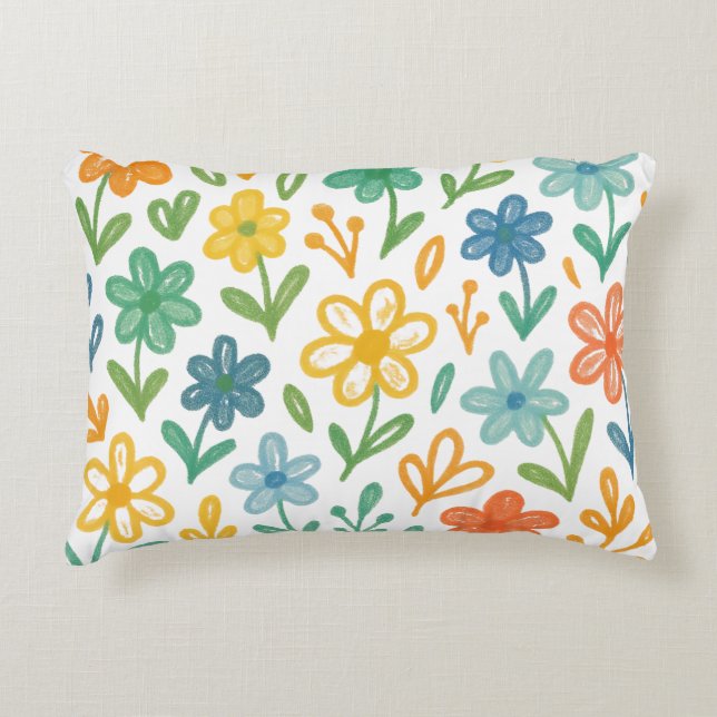 Elegant floral pattern throw pillows (Front)