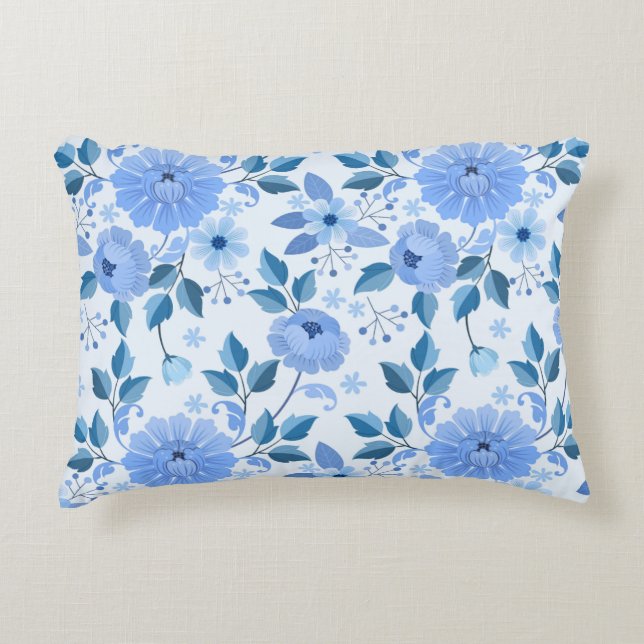 Elegant floral pattern throw pillows (Front)