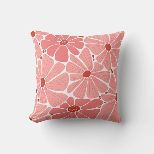 Elegant floral pattern throw pillows (Front)