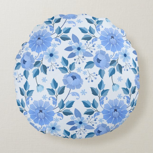 Elegant floral pattern throw pillows (Front)