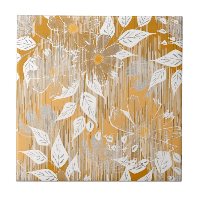 Elegant floral pattern.  tile (Front)