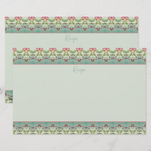 Elegant Floral Pattern Trimmed Stationery
