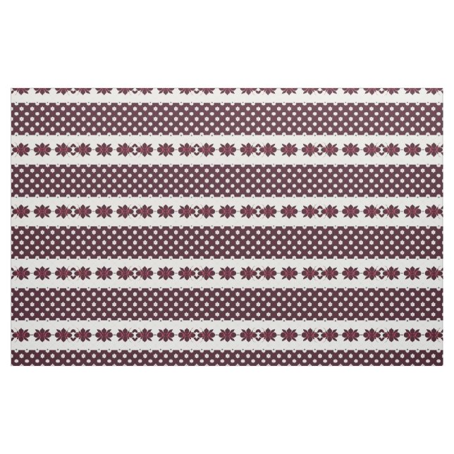 Elegant Floral Pattern with Lotus and Blossom Fabric (Fat Quarter)