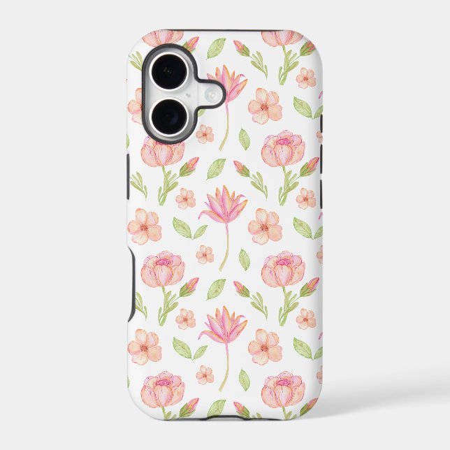 Elegant Floral Pattern with Pink Peonies and Lilie (Back)