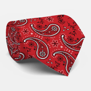 Elegant Floral Pattern with Red and Blue Leaves Ne Tie