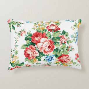 Elegant Floral Pattern with Rose Design Element Decorative Cushion
